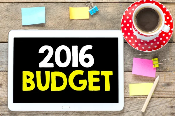 Budget 2016 sur tablette PC — Photo