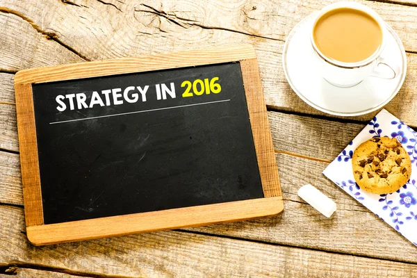 Tablica z strategii w 2016 — Zdjęcie stockowe