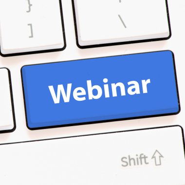 Bilgisayar klavye ile webinar