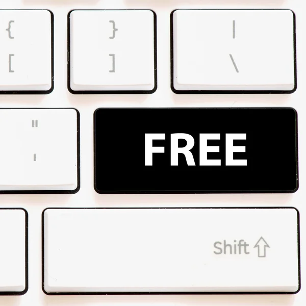 Computer  keyboard with   free — Stock Photo, Image
