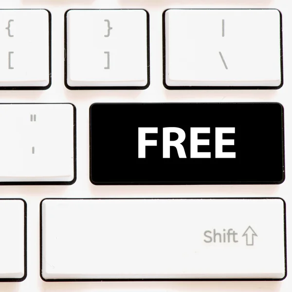 Tastiera per computer con gratis — Foto Stock