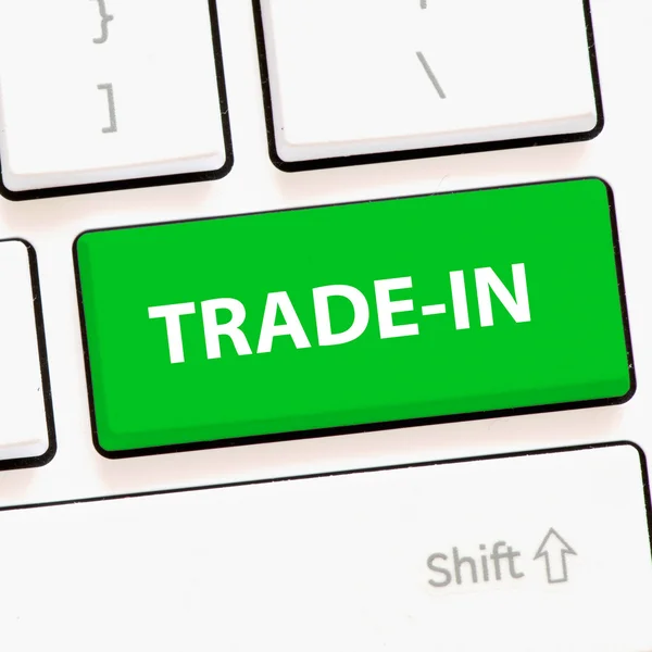 Computertastatur mit Trade-in — Stockfoto