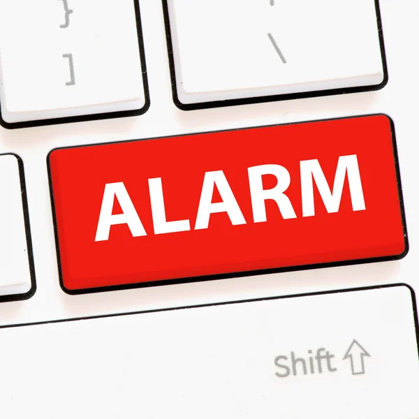 Počítačová klávesnice s alarmem — Stock fotografie