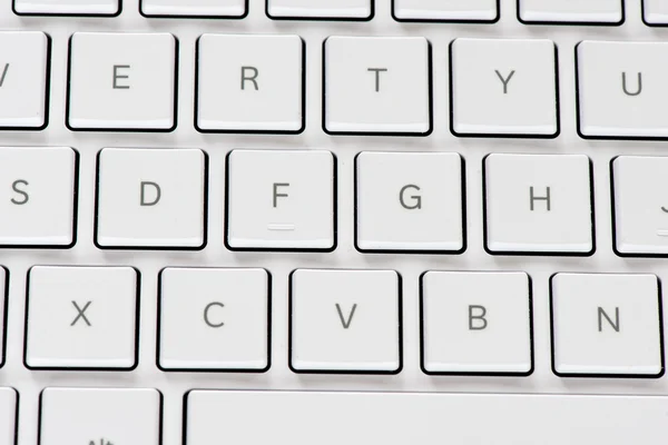 Pozadí bílá klávesnice počítače — Stock fotografie