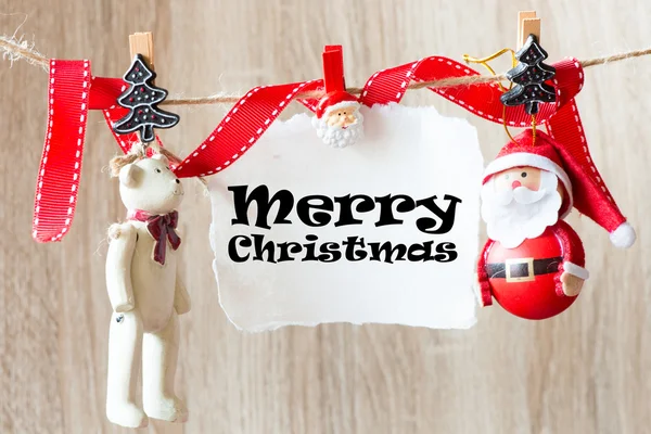 Christmas decoration with merry christmas — Stock Photo, Image