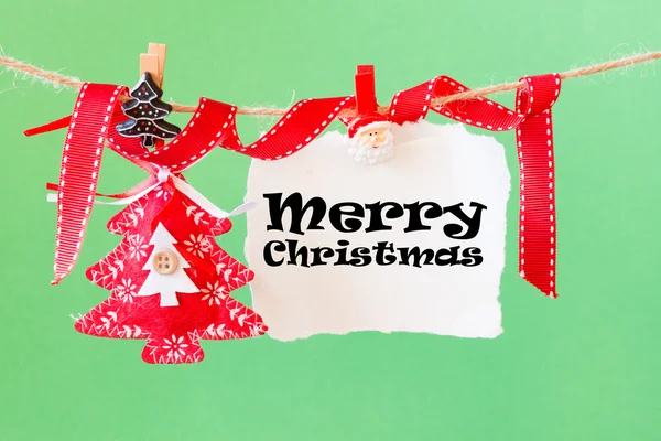Vánoční dekorace s Veselé Vánoce — Stock fotografie