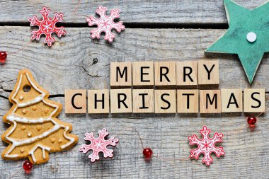 Neşeli Noel greating kartı