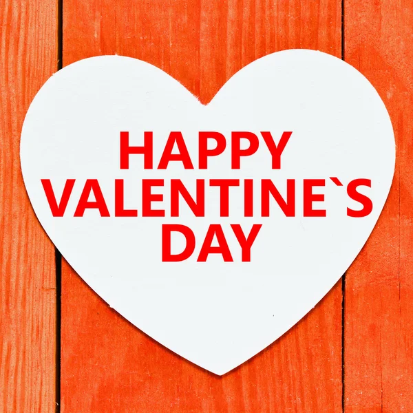 Herz mit Schriftzug Happy Valentinstag — Stockfoto