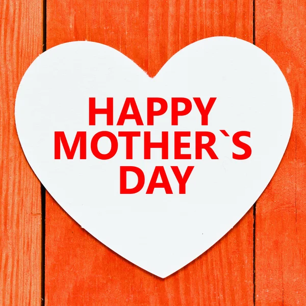 Heart with lettering Happy Mother's day — Stock Photo, Image