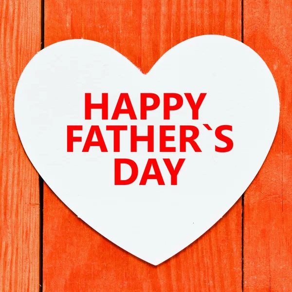 Hart met belettering Happy Father's day — Stockfoto