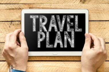tablet PC ile seyahat planı yazıt