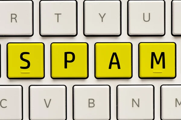 Tastatur mit Spam-Aufschrift — Stockfoto