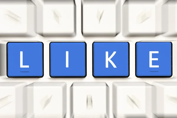 Keyboard with like inscription — Stock Photo, Image