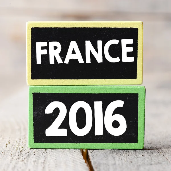 Euro Frankrijk 2016 teken — Stockfoto