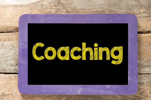 Messaggio di coaching sulla lavagna — Foto Stock