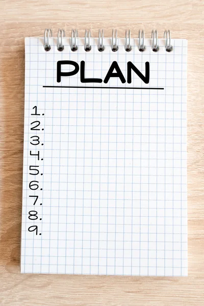 Plan écrit sur papier — Photo