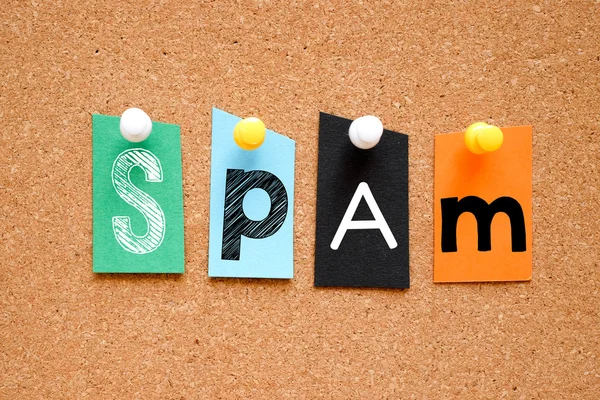 Letras en papel SPAM —  Fotos de Stock