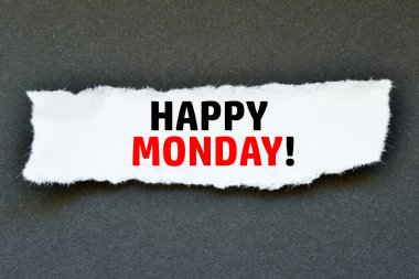 kelime mutlu Pazartesi ile kağıt levha!