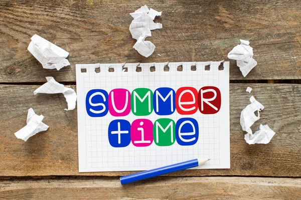 Inscripción de hora de verano — Foto de Stock