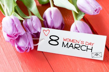 Lale ile 8 Mart kartı