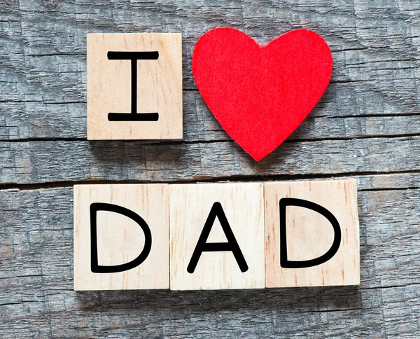 Wooden letters  I love dad — Stock Photo, Image