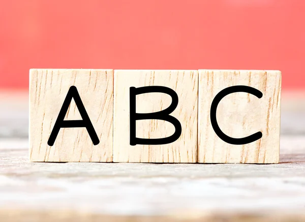 Wooden letters ABC — Stock Photo, Image