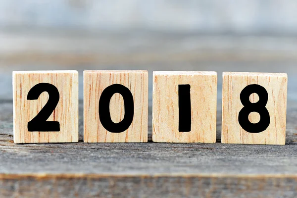 Holzzahlen 2018, Neujahr — Stockfoto