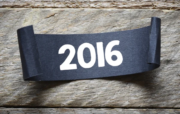 Foglio di carta con 2016 segno — Foto Stock