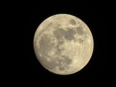 Moon in dark night sky clipart