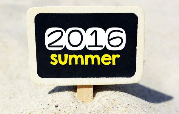 Summer 2016  on chalkboard — Stock Photo, Image