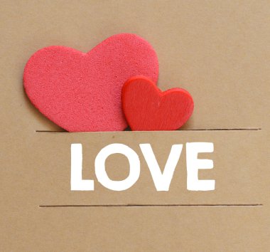 Dekoratif kalpleri ve sevgi yazıt