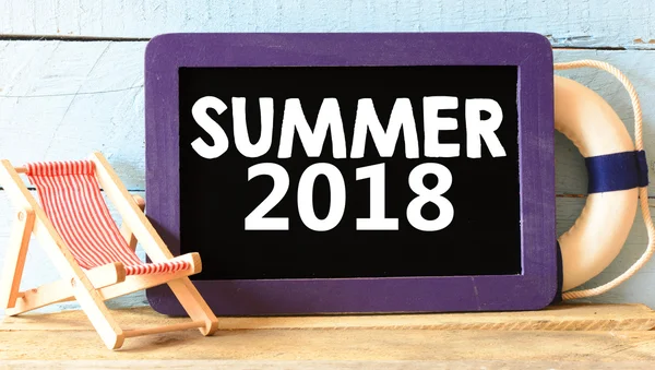 Einschreibung Tafel Sommer 2018 — Stockfoto