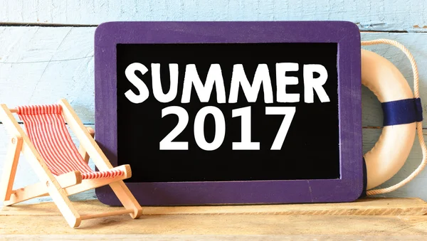 Tabule letní 2017 nápis — Stock fotografie