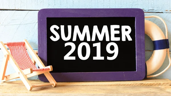 Blackboard sommaren 2019 Inskription — Stockfoto