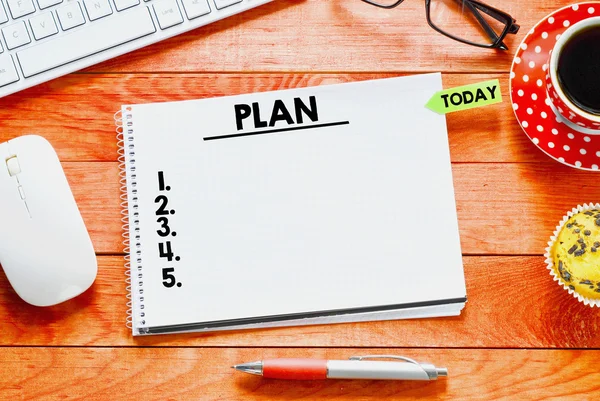 Plan for today inscription — Stock Photo, Image