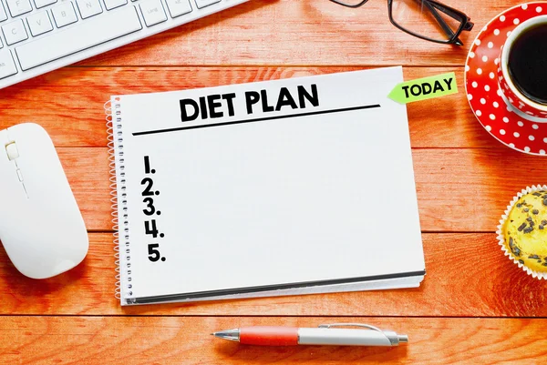 Diet plan inscription for today — Stock Photo, Image