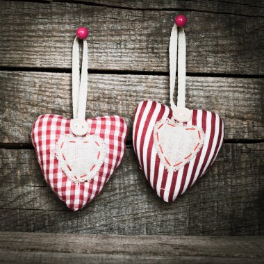 el yapımı retro Kalpler