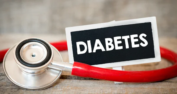 Schoolbord met diabetes inscriptie — Stockfoto