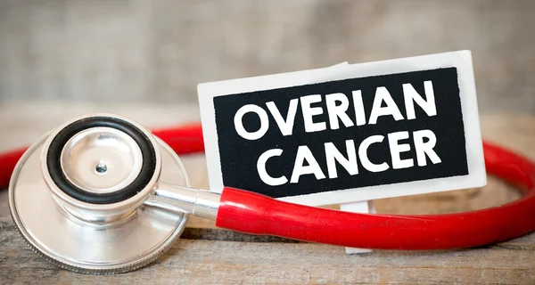 Blackboard with overian cancer inscription — Stock Photo, Image