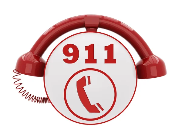 911 Номер екстреного дзвінка — стокове фото
