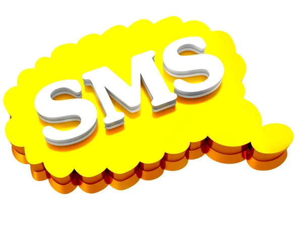 3D SMS-надпись — стоковое фото