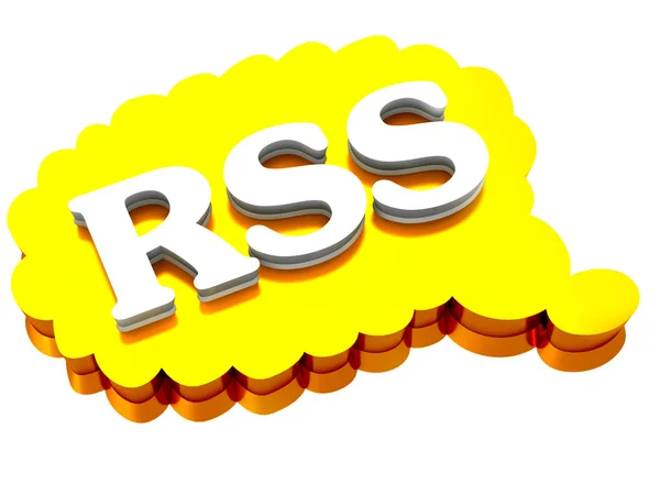 3d RSS sign — Stock Photo, Image