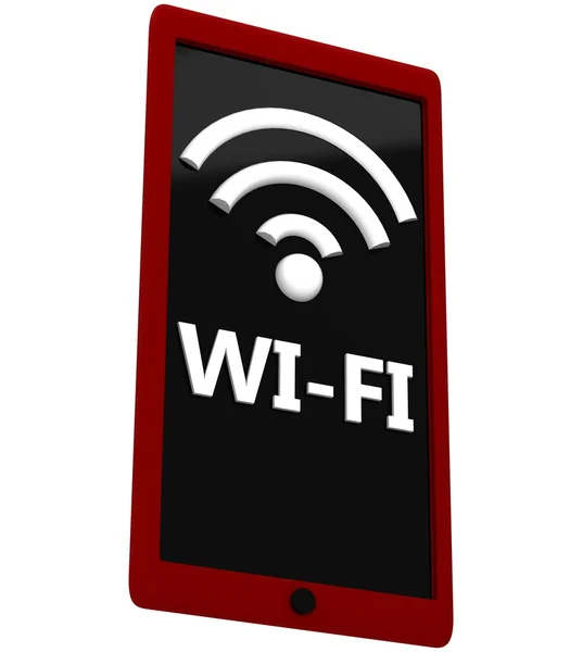 3d 的 wi-fi 信号 — 图库照片