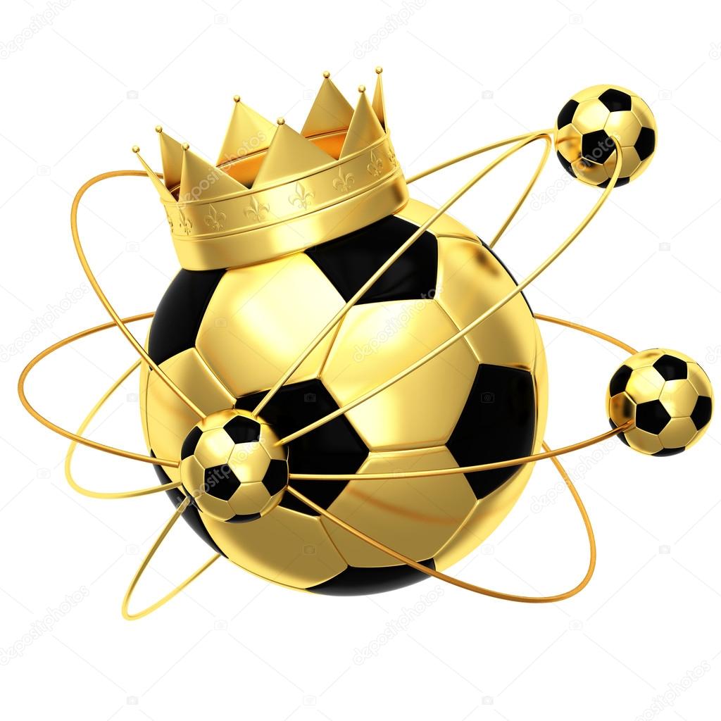 Soccer ball with crown