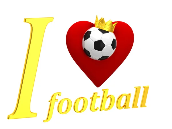 Me encanta el fútbol — Foto de Stock