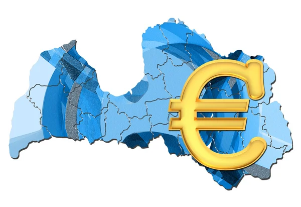 Mapa da Letónia — Fotografia de Stock