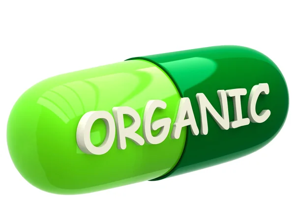 Organic vitamin pills — Stock fotografie