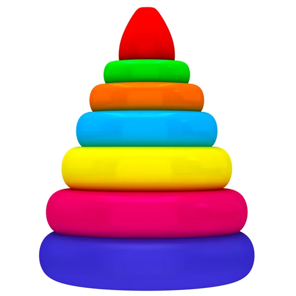 Colorful pyramid toy — 图库照片