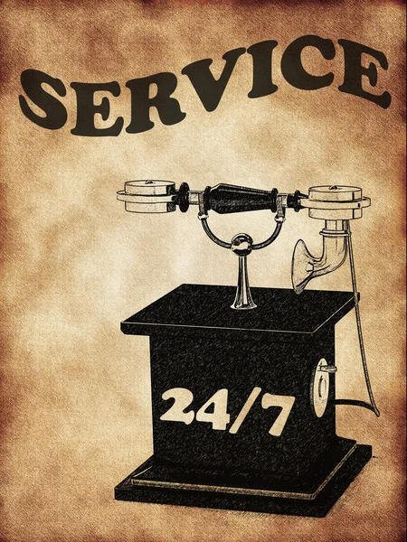 Felirat szolgáltatás 24 óra-7 nap — Stock Fotó