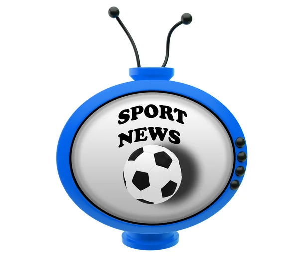 Retro TV with inscription sport news — Stock Photo, Image